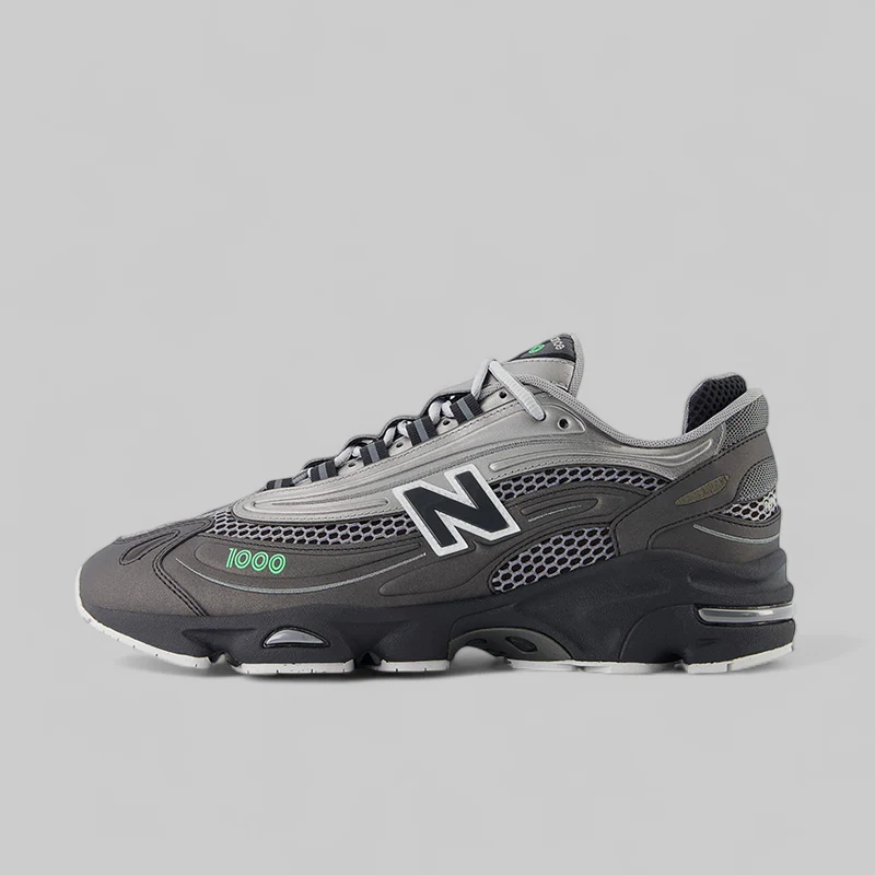 1000v1 - Dark Silver Metallic/Lime Leaf