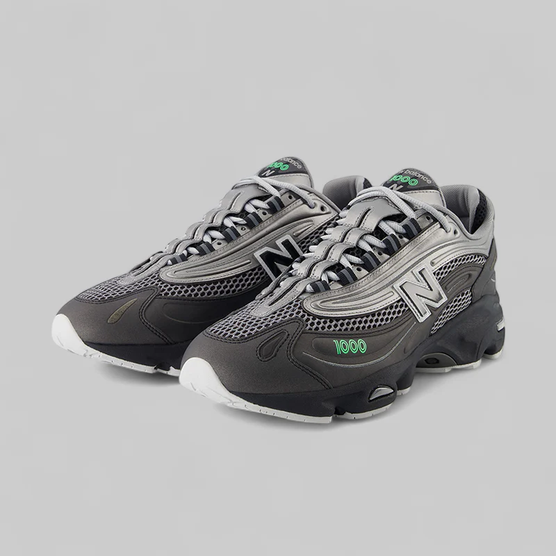1000v1 - Dark Silver Metallic/Lime Leaf - Image 3