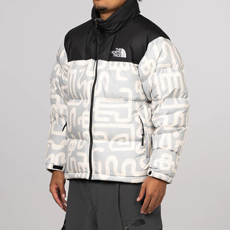 1996 Retro Nuptse Jacket - Grey Lunar Snake Print - Image 2