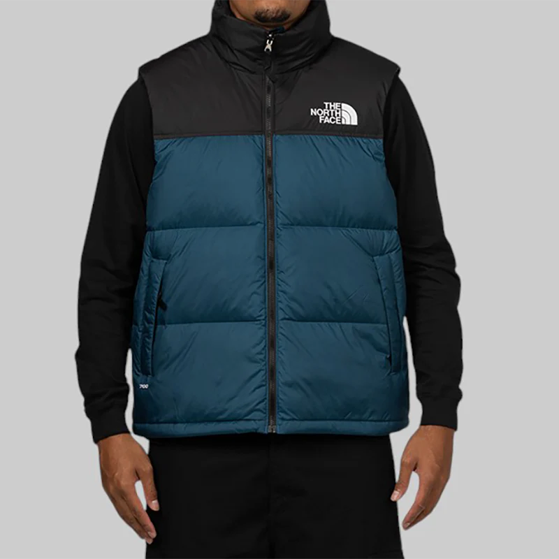 1996 Retro Nuptse Vest - Midnight Petrol/TNF Black
