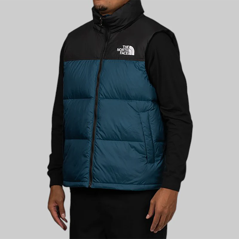 1996 Retro Nuptse Vest - Midnight Petrol/TNF Black - Image 2