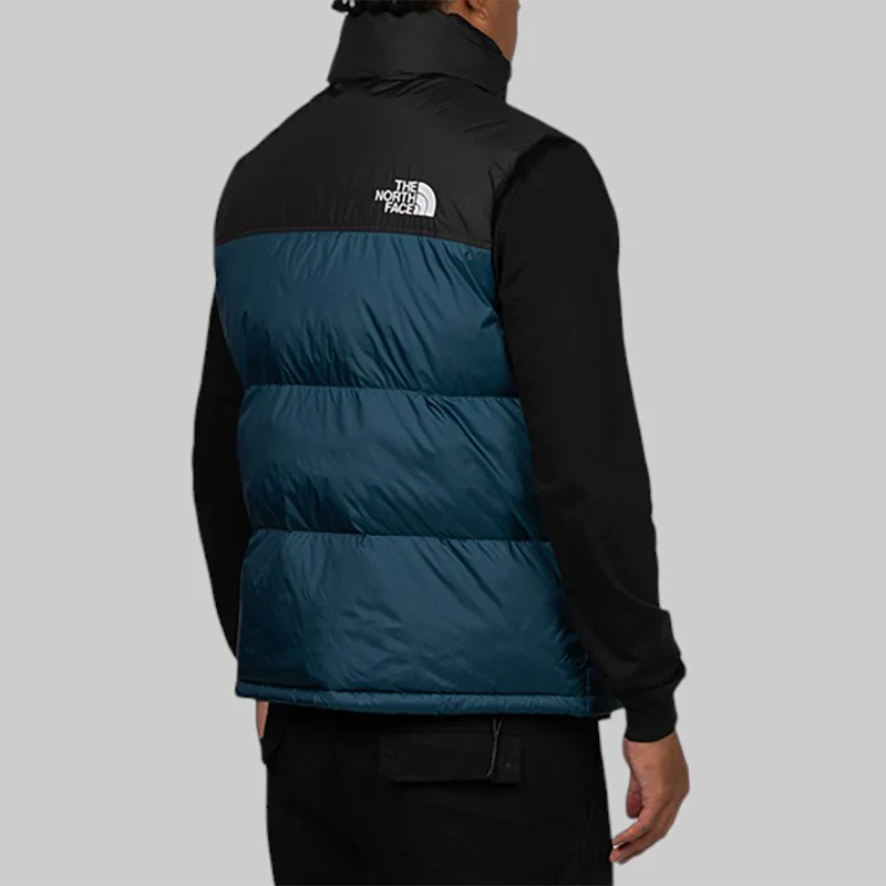 1996 Retro Nuptse Vest - Midnight Petrol/TNF Black - Image 5