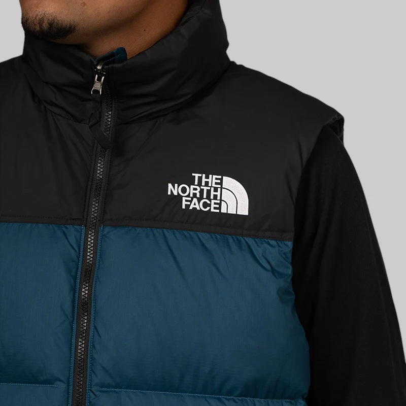 1996 Retro Nuptse Vest - Midnight Petrol/TNF Black - Image 7