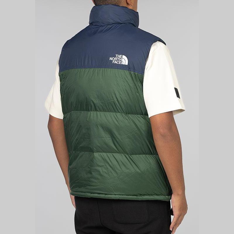 1996 Retro Nuptse Vest - Pine Needle/Summit Navy - Image 5