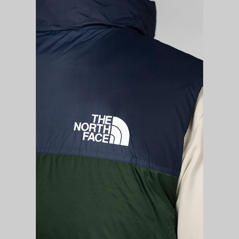 1996 Retro Nuptse Vest - Pine Needle/Summit Navy - Image 6