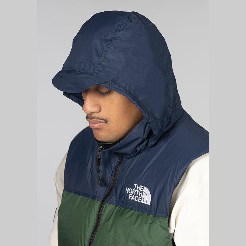1996 Retro Nuptse Vest - Pine Needle/Summit Navy - Image 9
