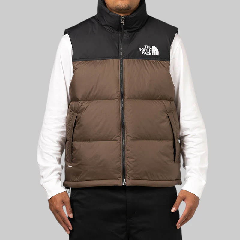 1996 Retro Nuptse Vest - Smokey Brown/TNF Black