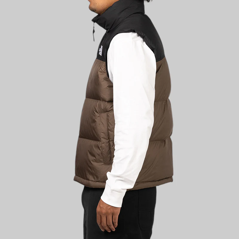 1996 Retro Nuptse Vest - Smokey Brown/TNF Black - Image 3
