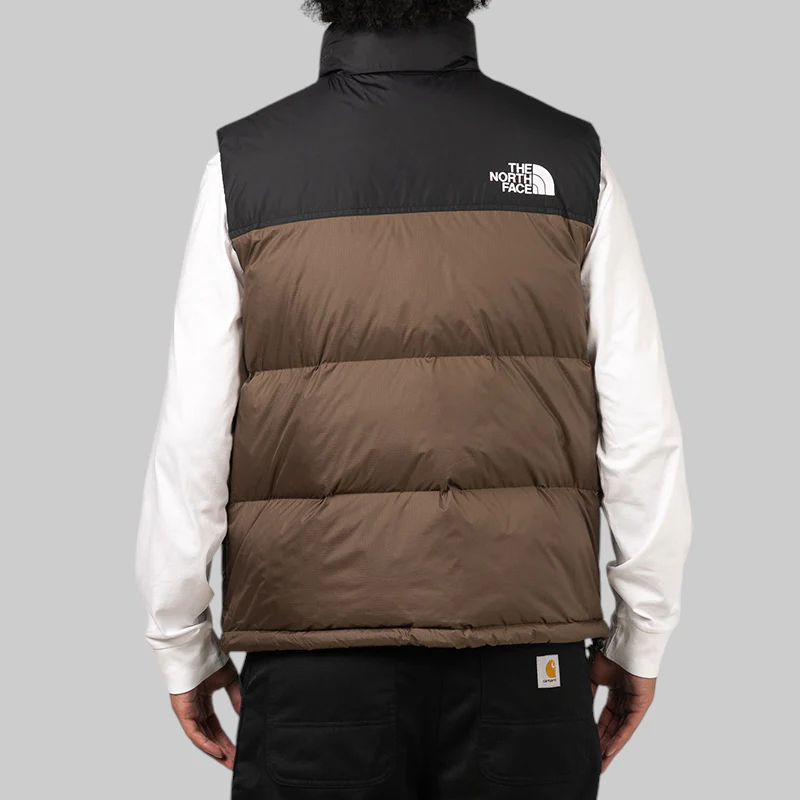 1996 Retro Nuptse Vest - Smokey Brown/TNF Black - Image 4