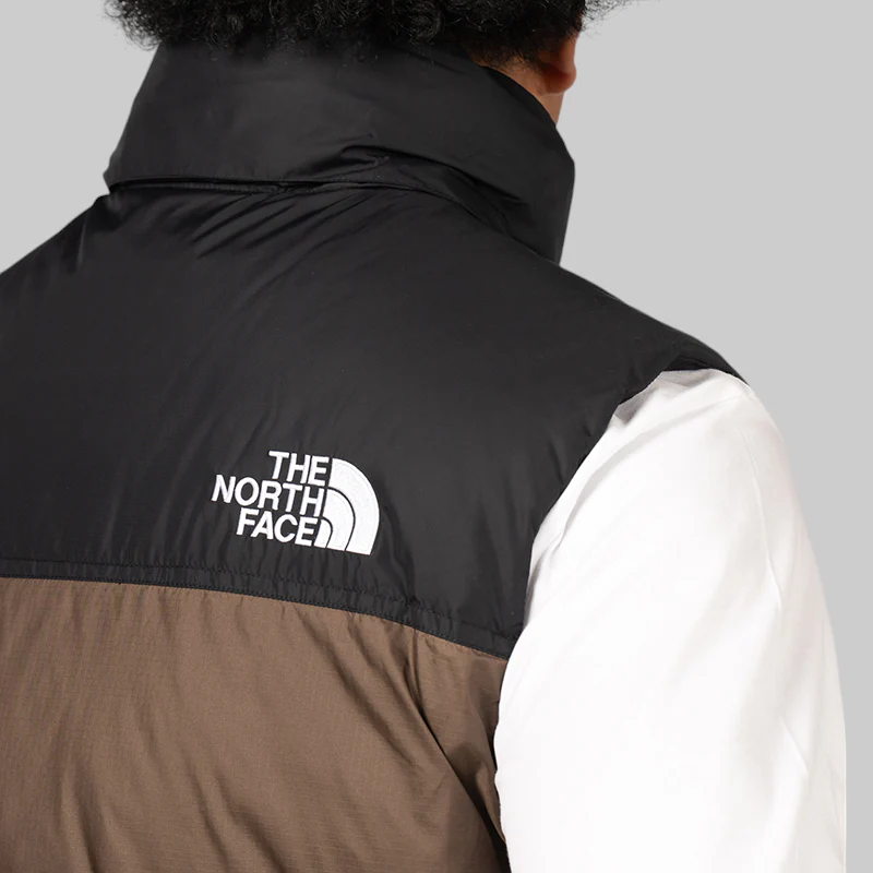 1996 Retro Nuptse Vest - Smokey Brown/TNF Black - Image 6