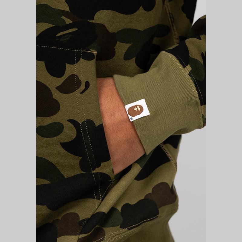 1st Camo 2nd Shark Full Zip Hoodie - Green - Image 9