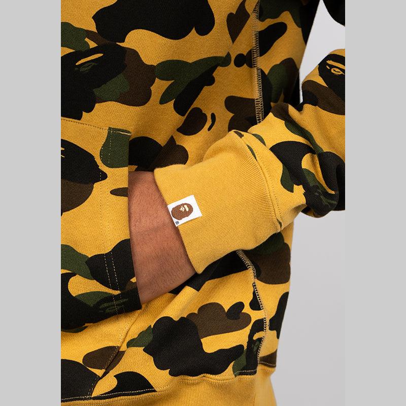 1st Camo 2nd Shark Full Zip Hoodie - Yellow - Image 7