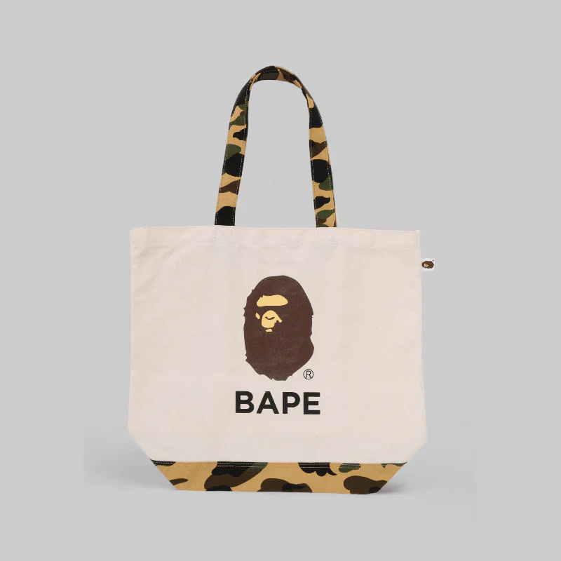1st Camo Ape Head Tote Bag - Ivory