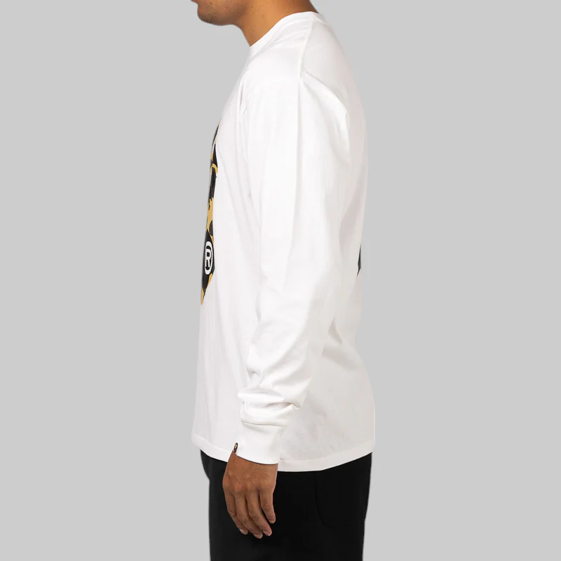 1st Camo Big Ape Head Long Sleeve - White/Yellow - Image 2