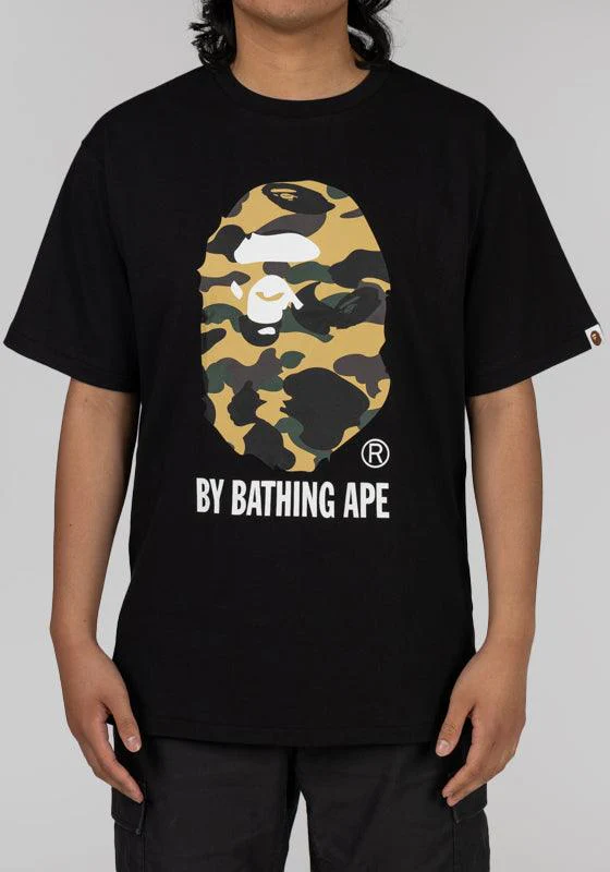 1st Camo By Bathing Ape T-Shirt - Black/Yellow