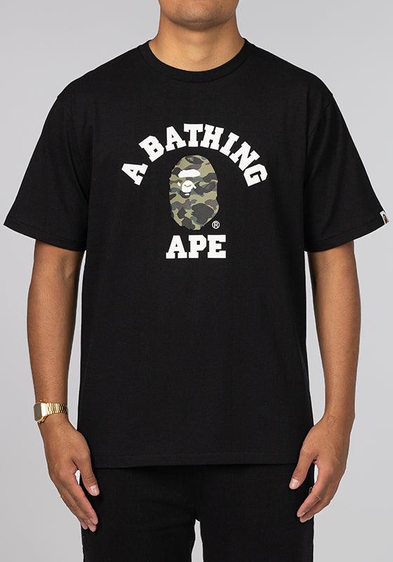 1st Camo College T-Shirt - Black/Green