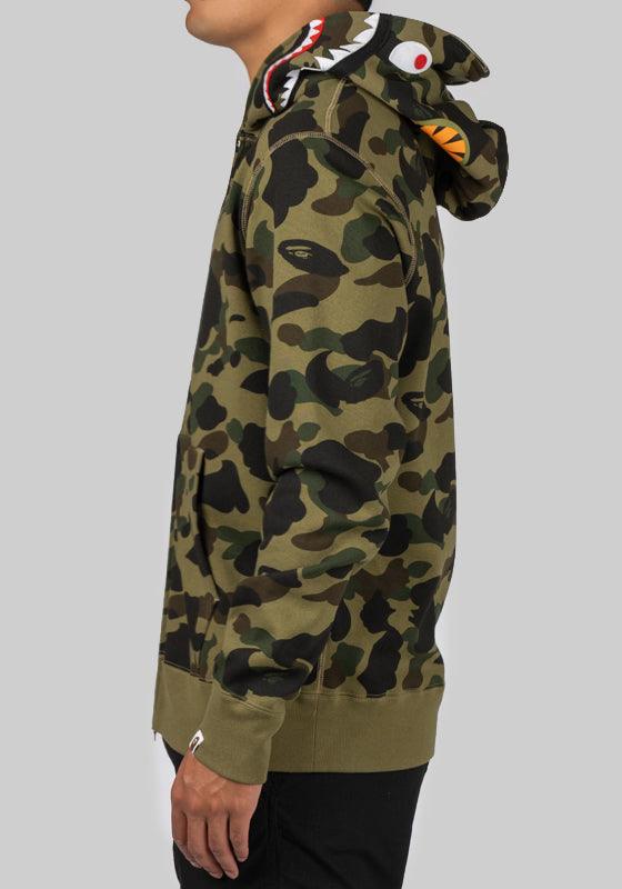 1st Camo Shark Full Zip Hoodie - Green - Image 4