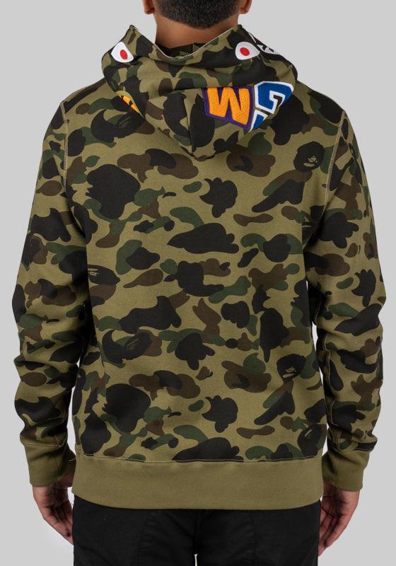 1st Camo Shark Full Zip Hoodie - Green - Image 5