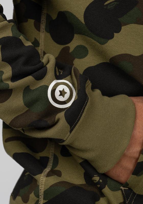 1st Camo Shark Full Zip Hoodie - Green - Image 8