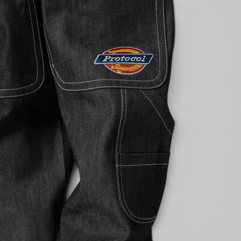 3 Layered Denim Pant - Indigo Blue - Image 5