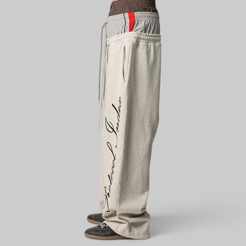 3 Layered Sweatpant - Oatmeal Melange - Image 3
