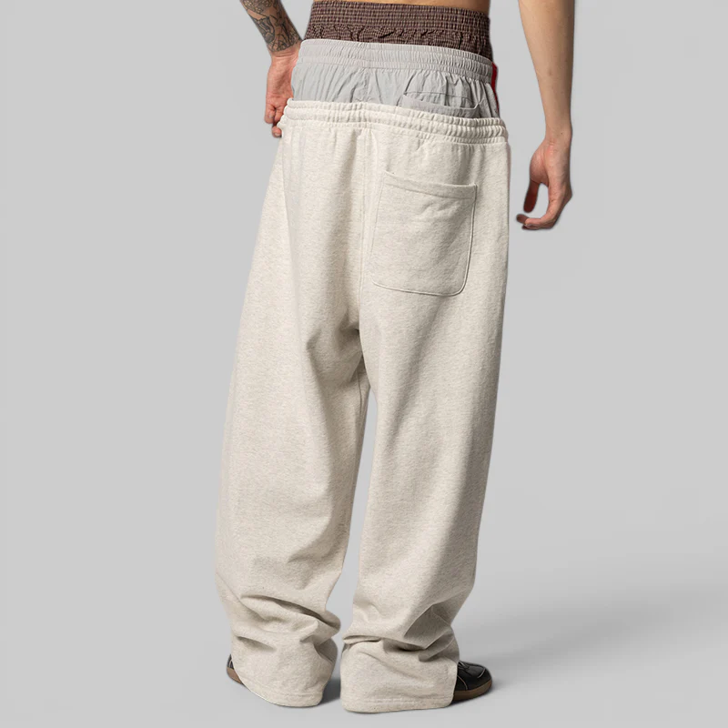 3 Layered Sweatpant - Oatmeal Melange - Image 4