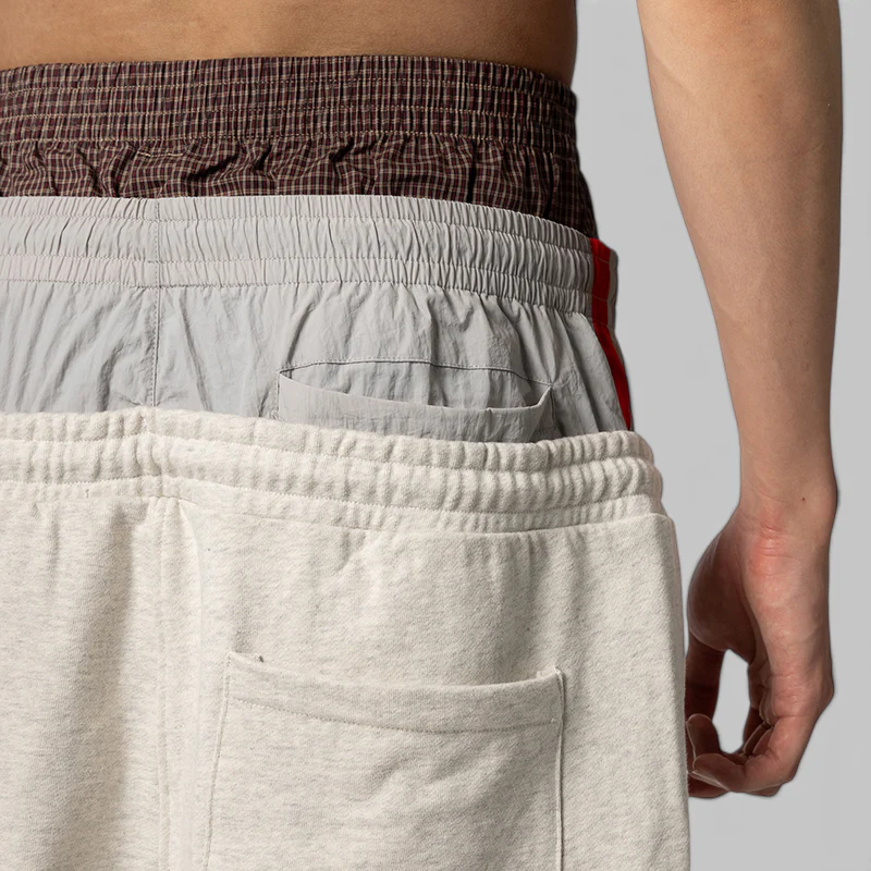 3 Layered Sweatpant - Oatmeal Melange - Image 5