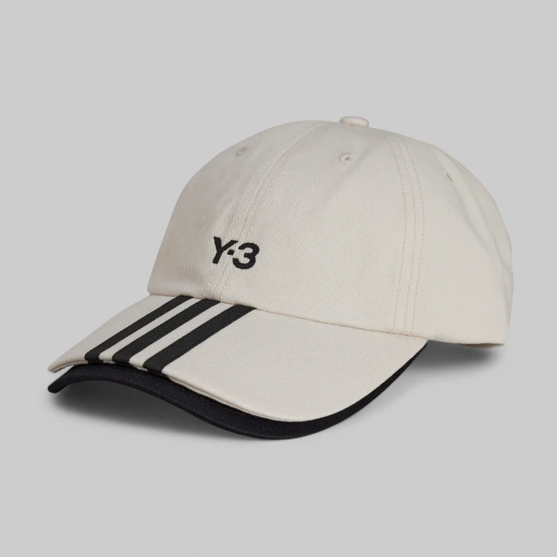 3-Stripe 'Double Brim' Cap - Talc