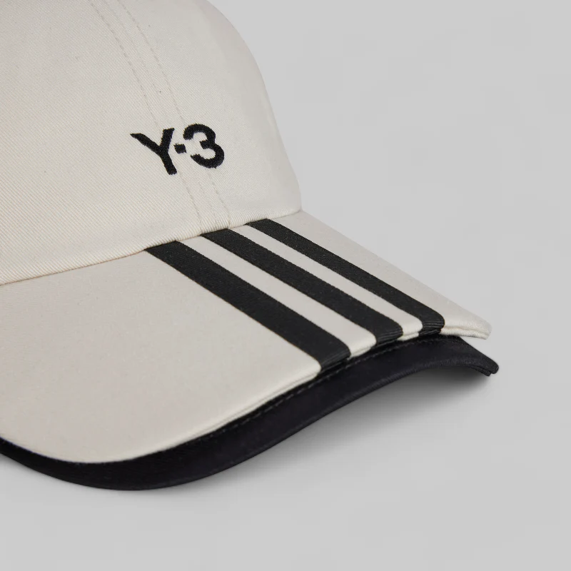 3-Stripe 'Double Brim' Cap - Talc - Image 4