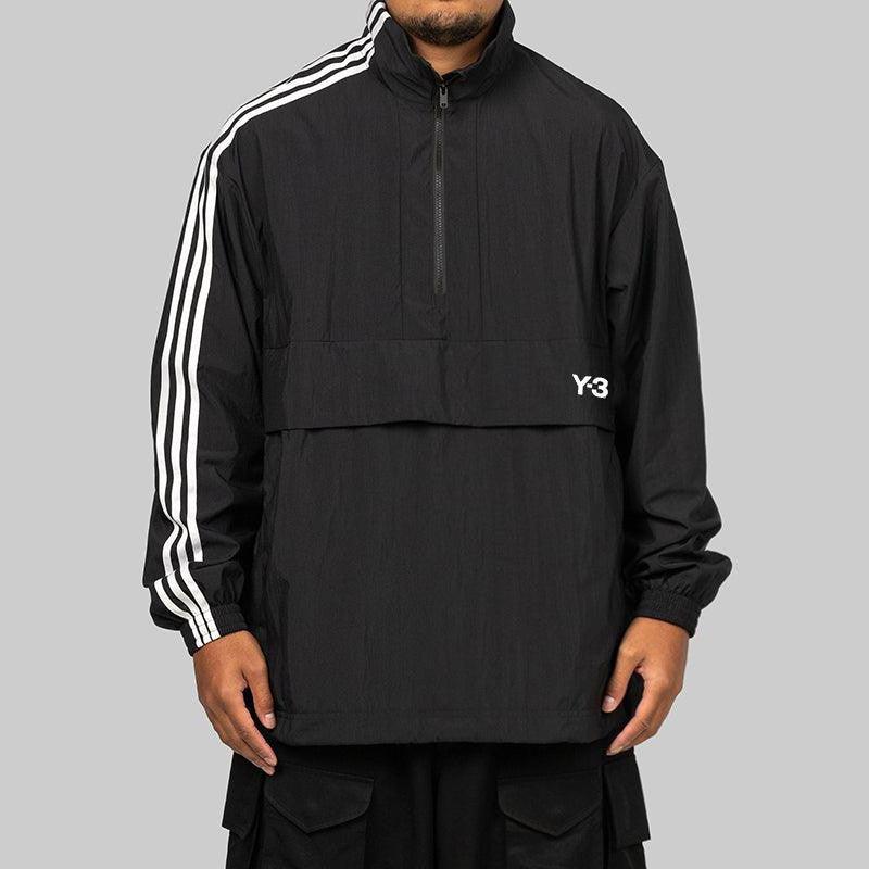 3 Stripes Nylon Half Zip - Black