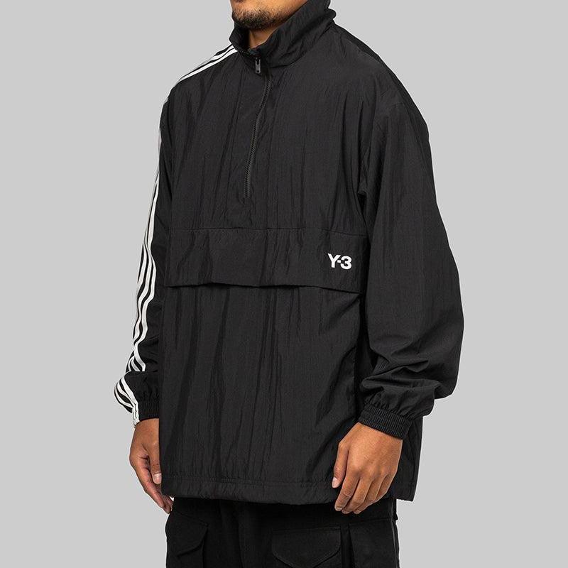 3 Stripes Nylon Half Zip - Black - Image 2