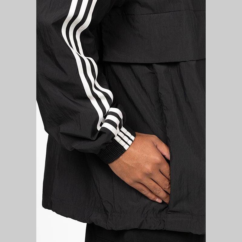 3 Stripes Nylon Half Zip - Black - Image 8