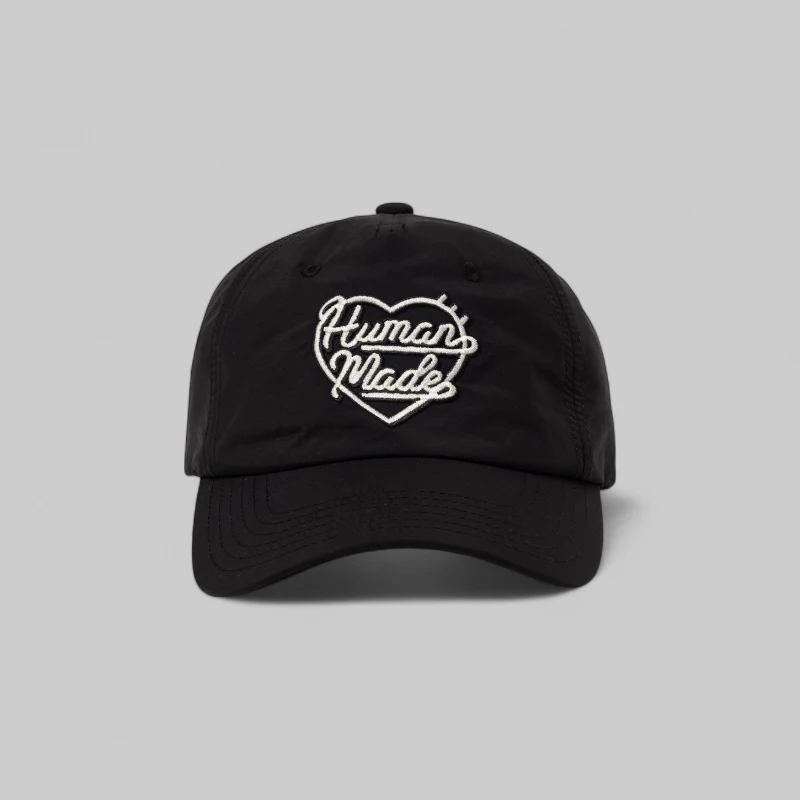 5 Panel Nylon Cap - Black