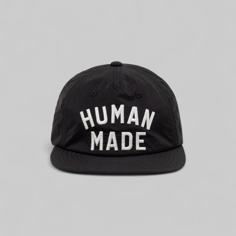 5 Panel Nylon Cap - Black - Image 3