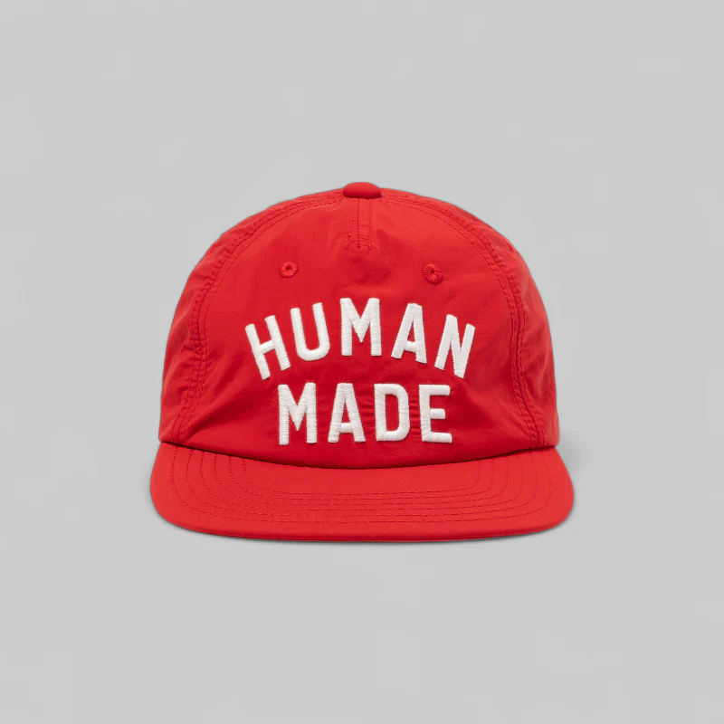5 Panel Nylon Cap - Red - Image 3