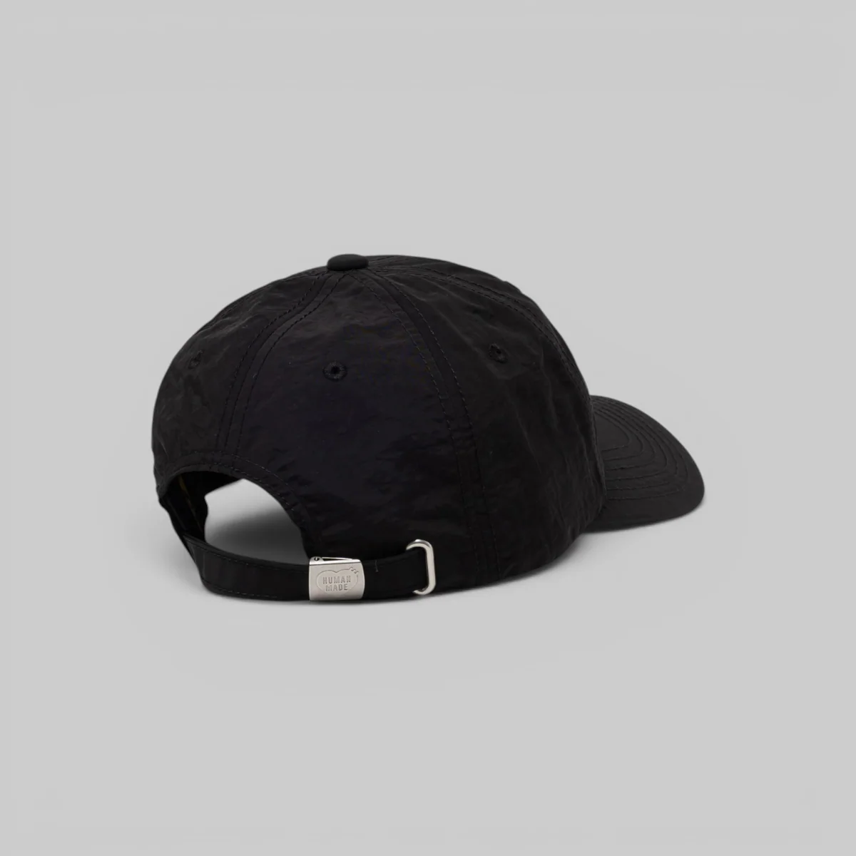 6 Panel Nylon Cap - Black - Image 2