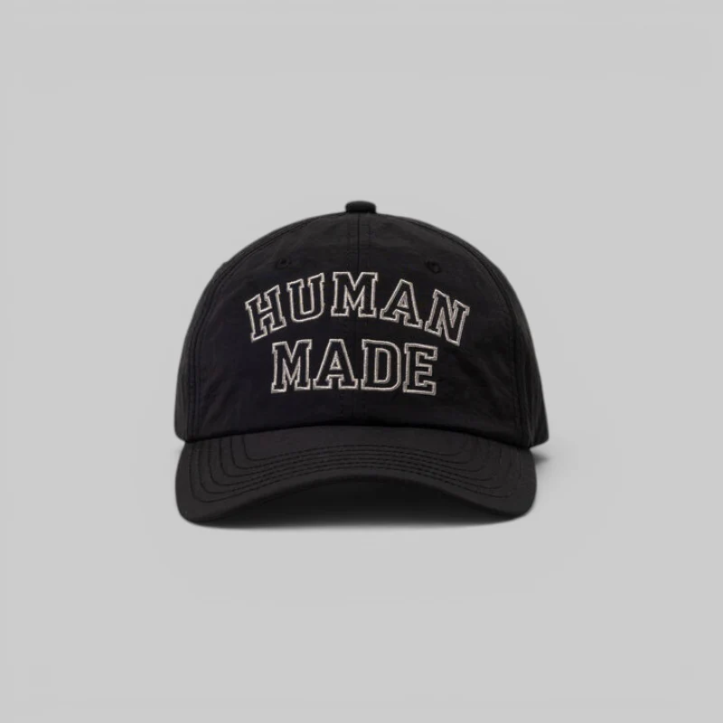 6 Panel Nylon Cap - Black - Image 3