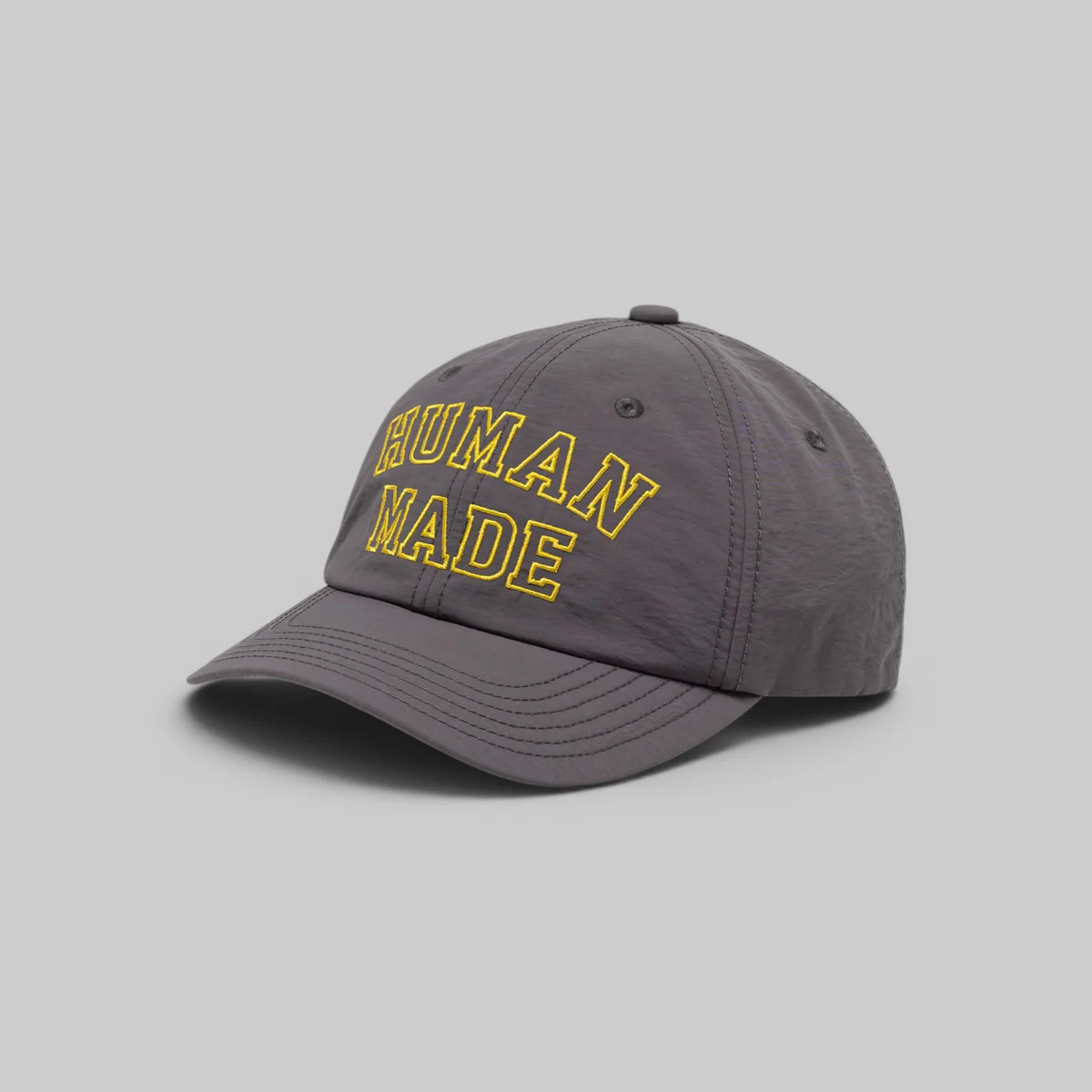 6 Panel Nylon Cap - Grey