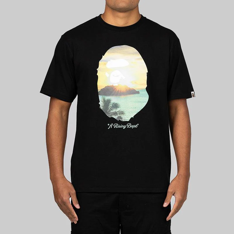 A Rising Bape Photo T-Shirt - Black