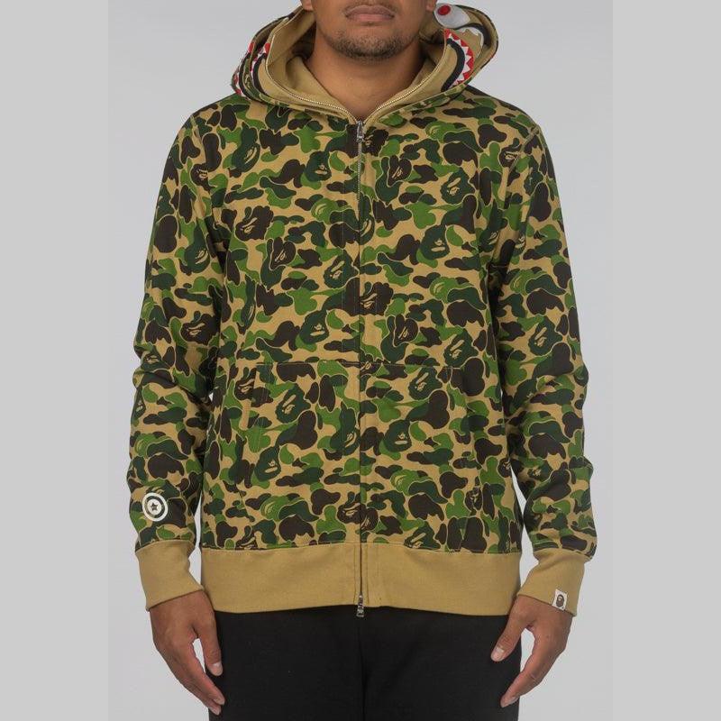 ABC Camo Double Shark Full Zip Hoodie - Green - Image 4
