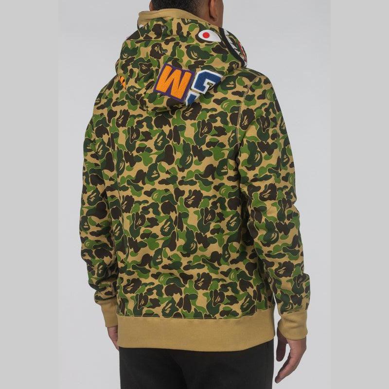 ABC Camo Double Shark Full Zip Hoodie - Green - Image 5