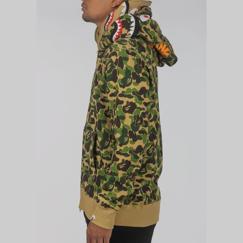 ABC Camo Double Shark Full Zip Hoodie - Green - Image 6
