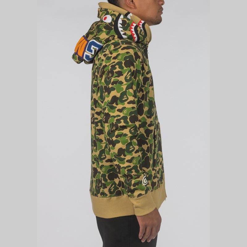 ABC Camo Double Shark Full Zip Hoodie - Green - Image 7