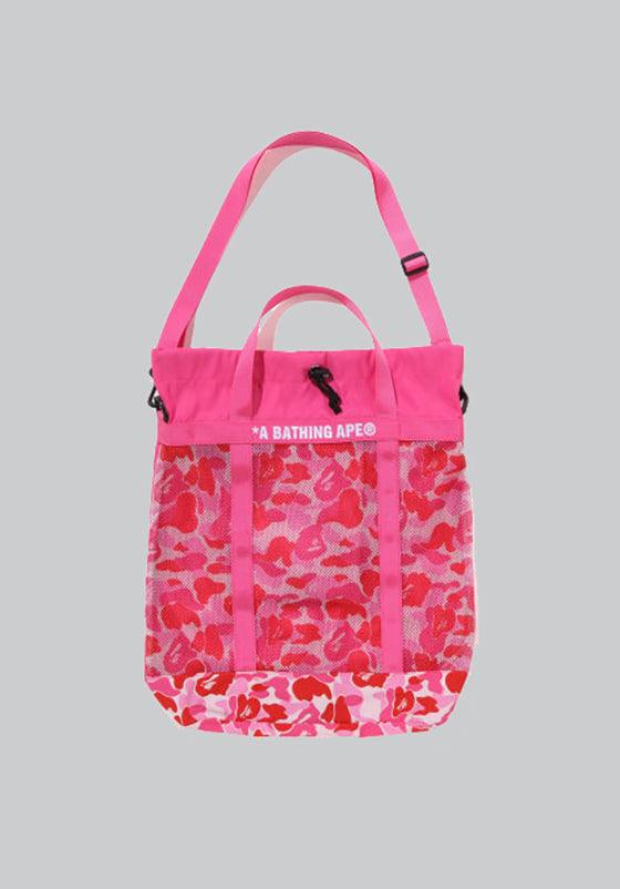 ABC Camo Mesh Tote Bag - Pink