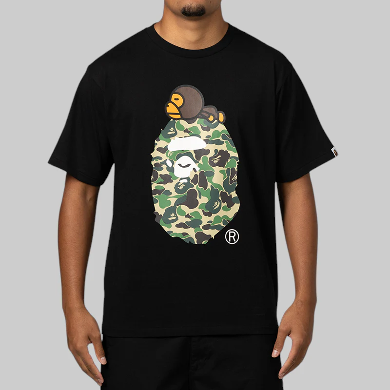 ABC Camo Milo On Big Ape T-Shirt - Black/Green