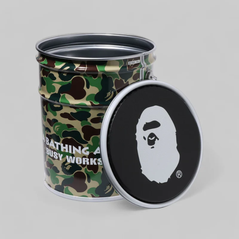 ABC Camo Steel Can Stool - Green - Image 2