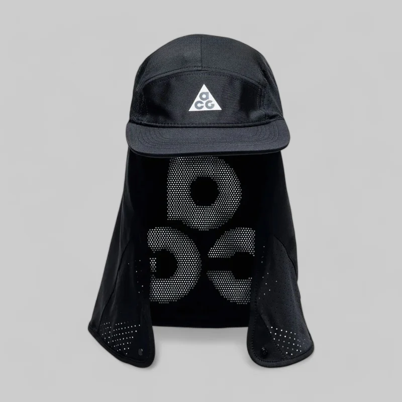 ACG Fly Cap with detachable cape - Black/Reflective Silver - Image 3