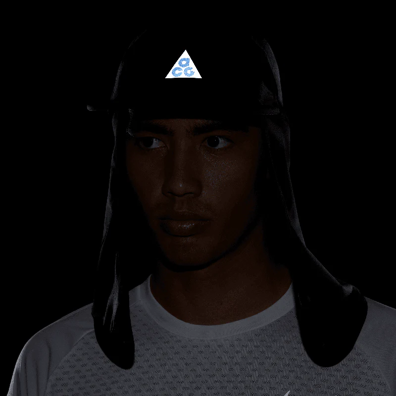 ACG Fly Cap with detachable cape - Black/Reflective Silver - Image 6