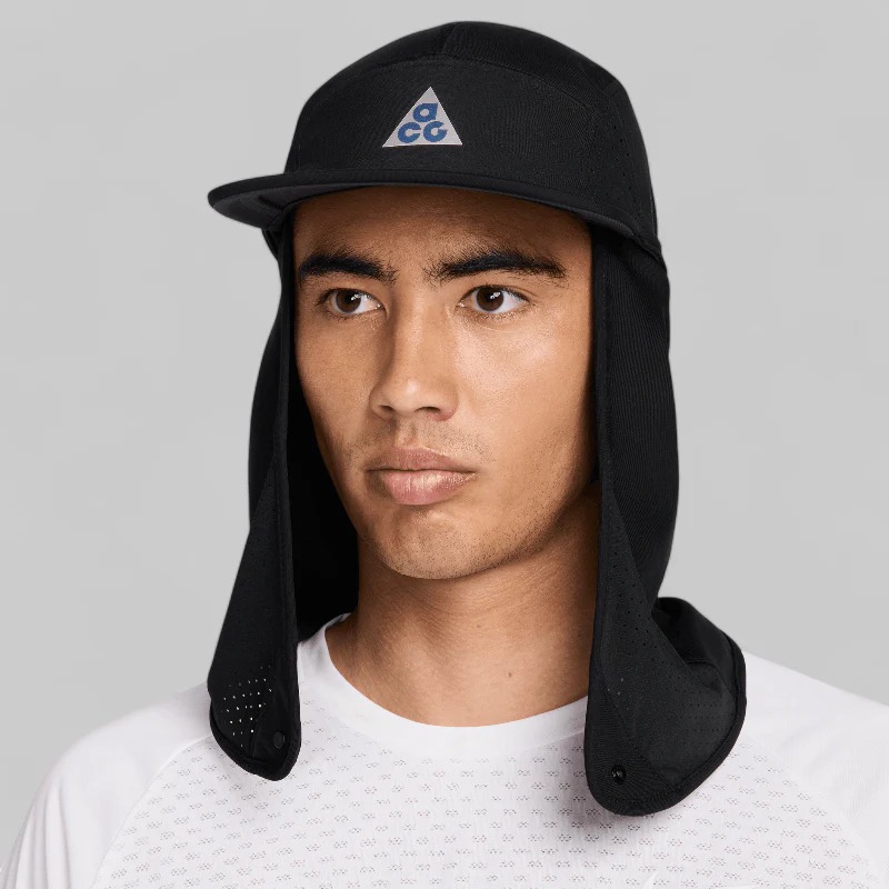 ACG Fly Cap with detachable cape - Black/Reflective Silver - Image 7