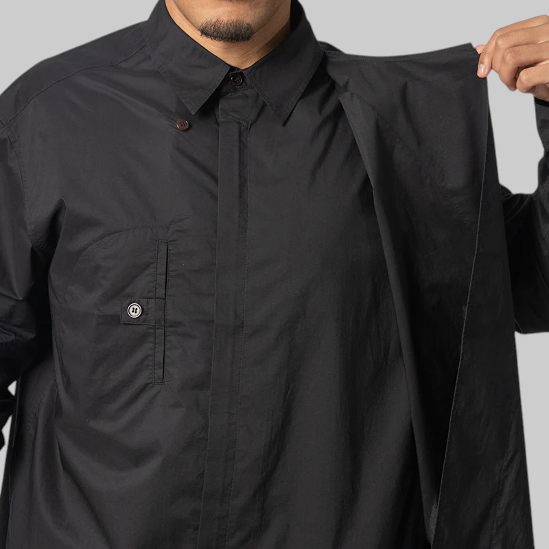 Adaptive Cotton Shirt - Black - Image 7